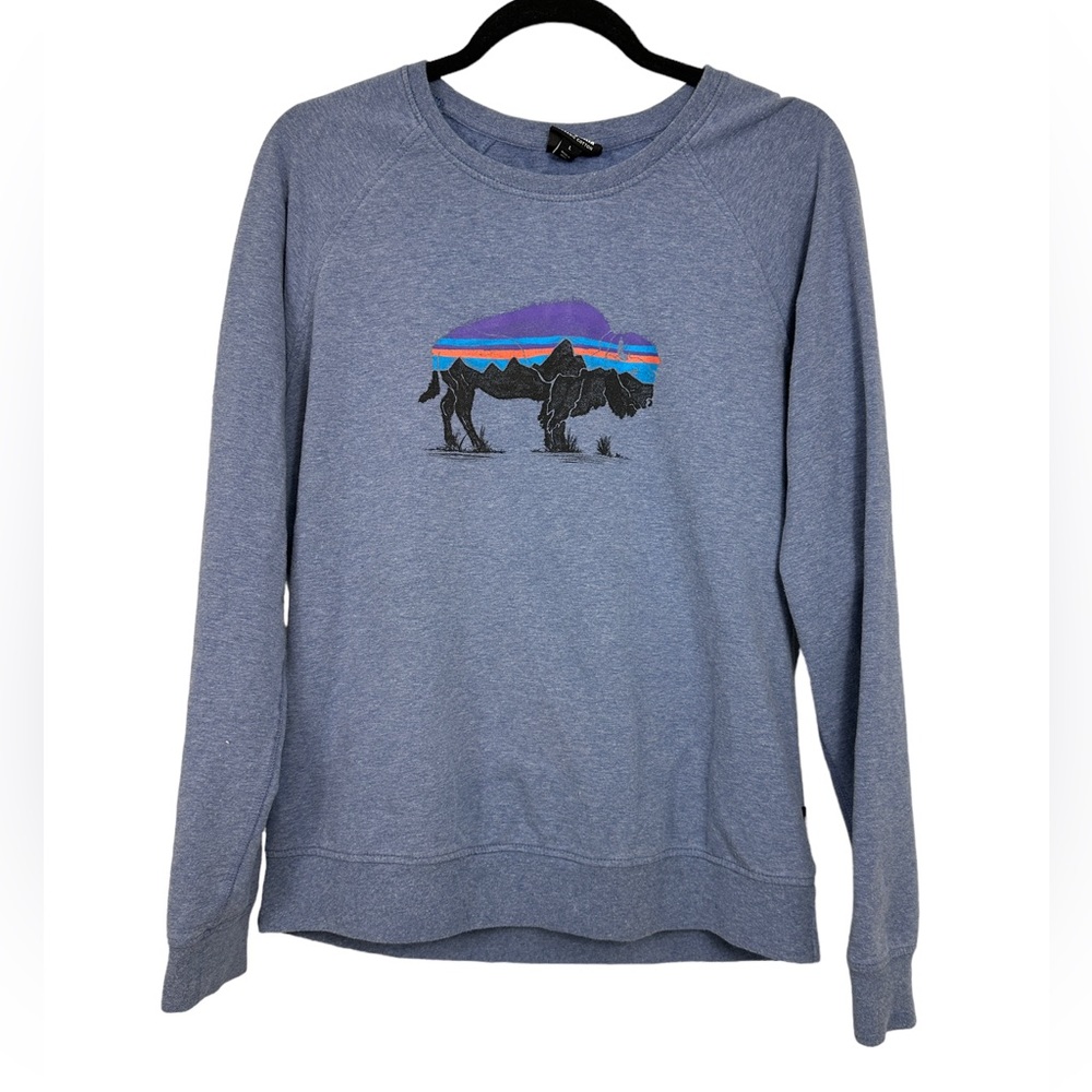 Patagonia Women's Fitz Roy Bison Ahnya Crew Sweatshirt size L